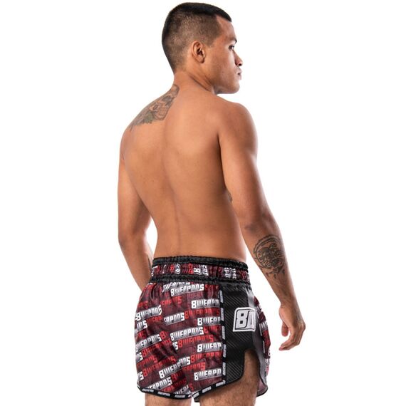 Muay Thai Shorts s Carbon - Matchmaker, Farbe: Rot, Grösse : M, 6 image
