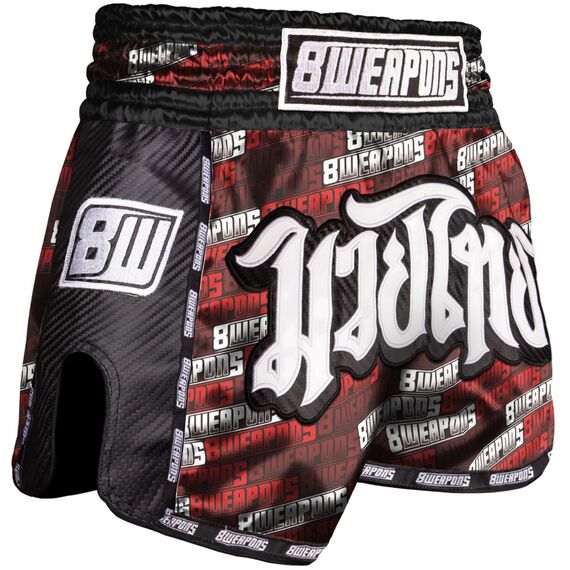 Muay Thai Shorts s Carbon - Matchmaker, Farbe: Rot, Grösse : XXL