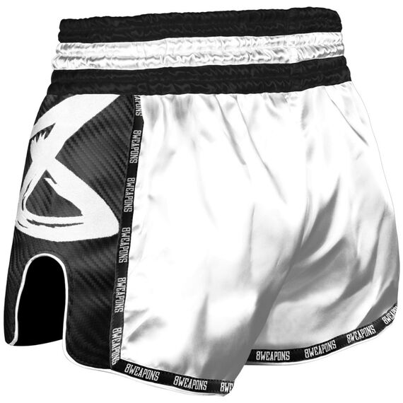 8 Weapons Muay Thai Shorts Carbon - Snow Night, Colour: Weiss, Size: XL, 2 image