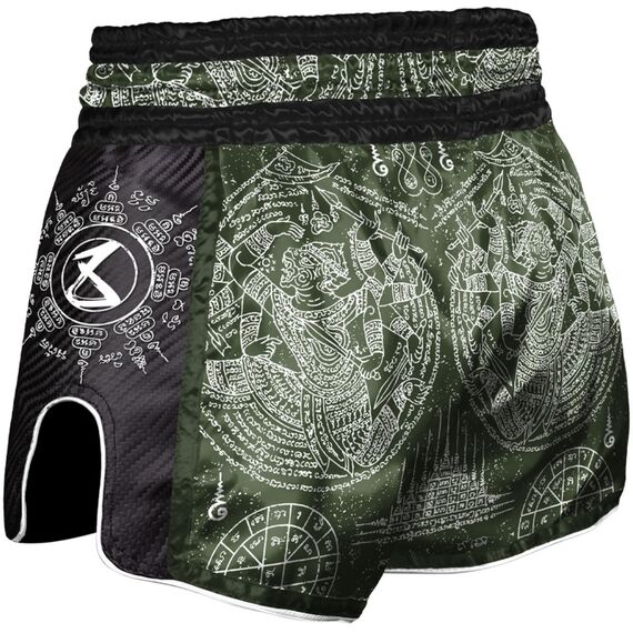 8 Weapons Muay Thai Shorts Carbon - Yantra, Colour: Khaki, Size: S, 2 image