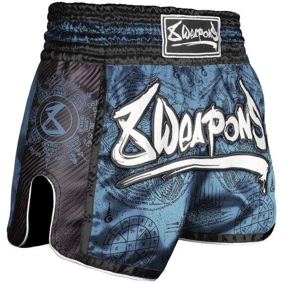 Muay Thai Shorts s Carbon - Yantra, Farbe: Blau, Grösse : L