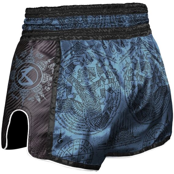 Muay Thai Shorts s Carbon - Yantra, Farbe: Blau, Grösse : L, 2 image