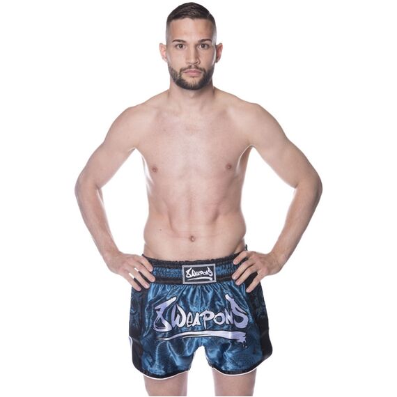 Muay Thai Shorts s Carbon - Yantra, Farbe: Blau, Grösse : L, 3 image