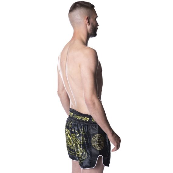 Shorts de Muay Thaï - Carbon - Sak Yant Tigers, Couleur: Jaune, Taille ne pas utiliser: L, 5 image