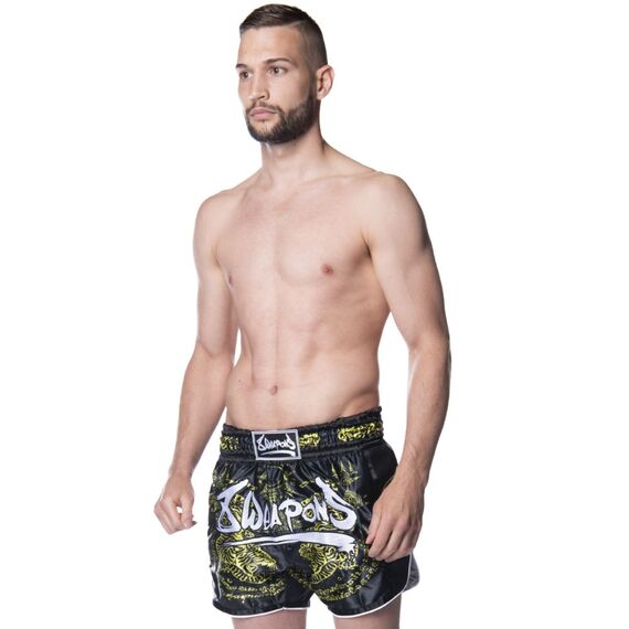 Shorts de Muay Thaï - Carbon - Sak Yant Tigers, Couleur: Jaune, Taille ne pas utiliser: L, 6 image