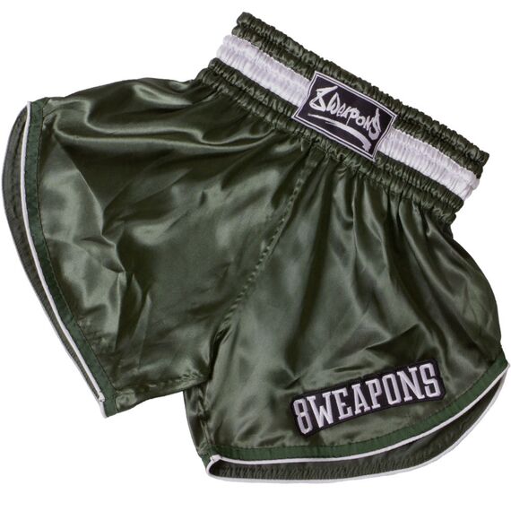 8 Weapons Muay Thai Shorts Retrofight, Colour: Khaki, Size: XL