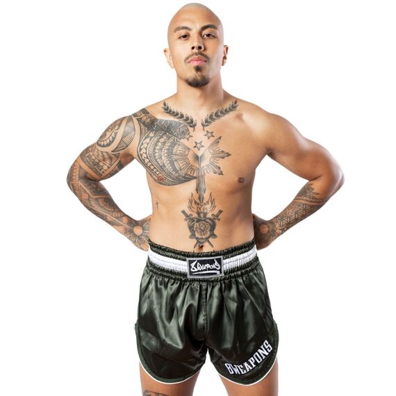 8 Weapons Muay Thai Shorts Retrofight, Colour: Khaki, Size: XL, 7 image