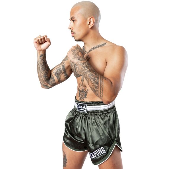 8 Weapons Muay Thai Shorts Retrofight, Colour: Khaki, Size: XL, 8 image