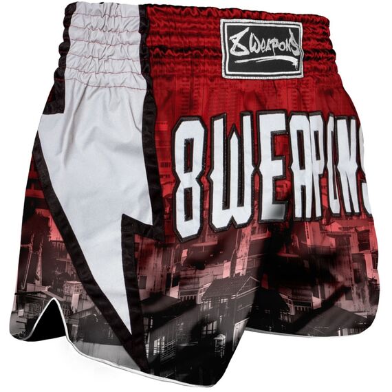 8 Weapons Muay Thai Shorts Lightning, Colore: Rosso , Size: XXL