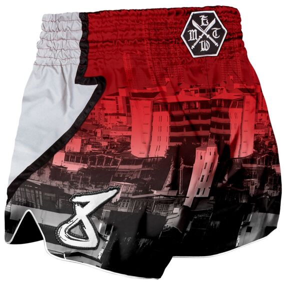 8 Weapons Muay Thai Shorts Lightning, Colore: Rosso , Size: XXL, 2 image