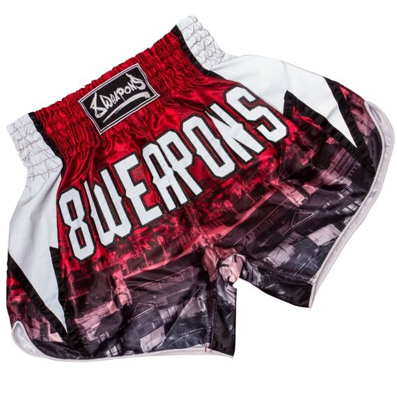 8 Weapons Muay Thai Shorts Lightning, Colore: Rosso , Size: XXL, 4 image