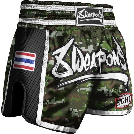 Shorts de Muay Thaï Super Mesh Camo, Taille: L, Couleur: Camouflage