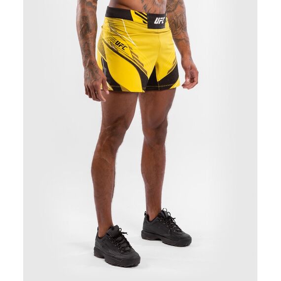 UFC Authentic Fight Night Men's Shorts - Short Fit, Colour: Yellow, Size: L, 2 image