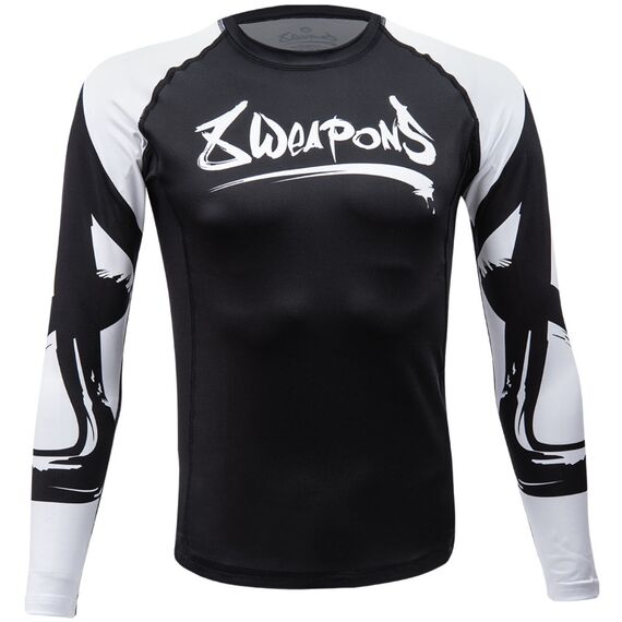T-shirt de compression à manches longues - Big 8, Taille: S, Couleur: Noir