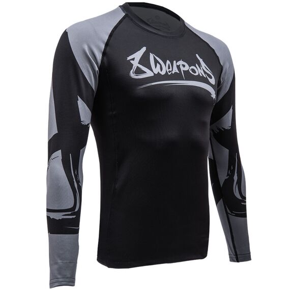 T-shirt de compression à manches longues - Big 8, Taille: XL, Couleur: Gris, 3 image