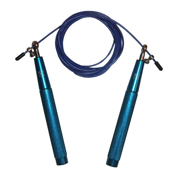 Fitness First Pro adjustable steel jumping rope blue, Size: One Size, Colour: Blue, Length: 304 cm