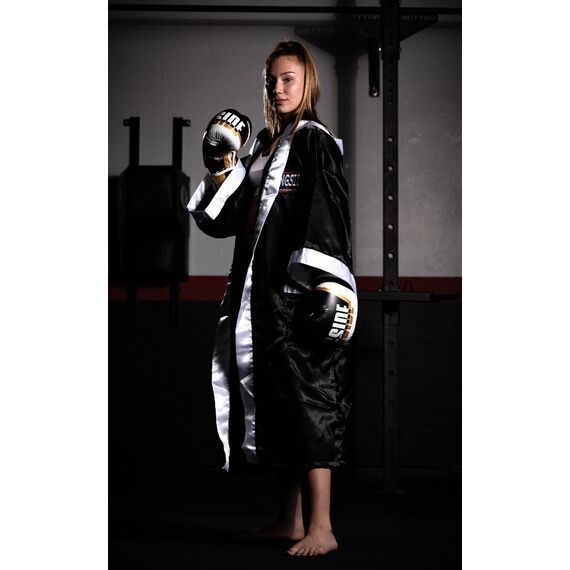 Cape de boxeur Ringside Combat Corner, Taille: S, Couleur: Noir, 2 image