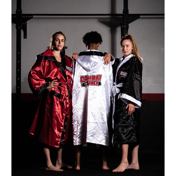 Cape de boxeur Ringside Combat Corner, Taille: L, Couleur: Blanc, 4 image