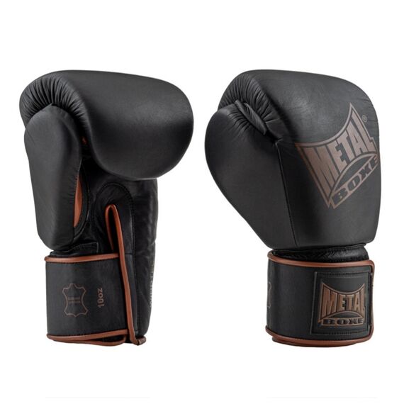 Boxhandschuhe Leder Apollon, Farbe: Schwarz, OZ: 8oz