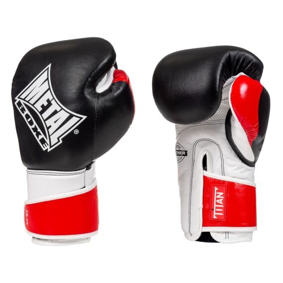 Titan Boxing Gloves, Colore: Rosso , OZ: 14oz