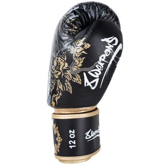 8 WEAPONS Boxing Gloves - Three Elephants 2.0 black-gold 10 Oz, Colour: Schwarz, OZ: 10oz, 2 image
