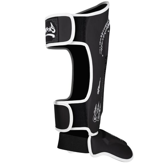 8W-8450011-2-8 WEAPONS Shin Guards - Sak Yant Big Tiger black M