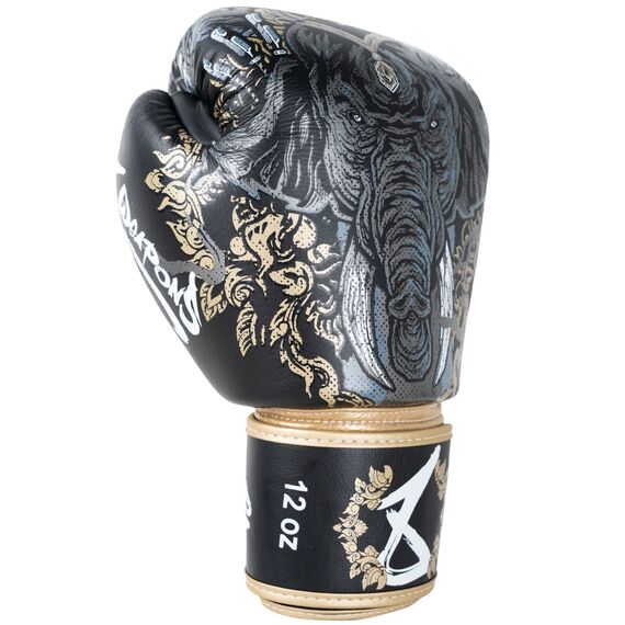 8 WEAPONS Boxing Gloves - Three Elephants 2.0 black-gold 14 Oz, Colour: Schwarz, OZ: 14oz, 12 image