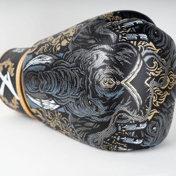 8 WEAPONS Boxing Gloves - Three Elephants 2.0 black-gold 14 Oz, Colour: Schwarz, OZ: 14oz, 15 image