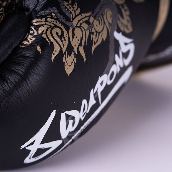 8 WEAPONS Boxing Gloves - Three Elephants 2.0 black-gold 14 Oz, Colour: Schwarz, OZ: 14oz, 17 image