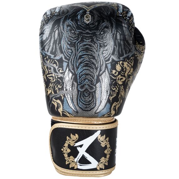 8 WEAPONS Boxing Gloves - Three Elephants 2.0 black-gold 14 Oz, Colour: Schwarz, OZ: 14oz, 6 image