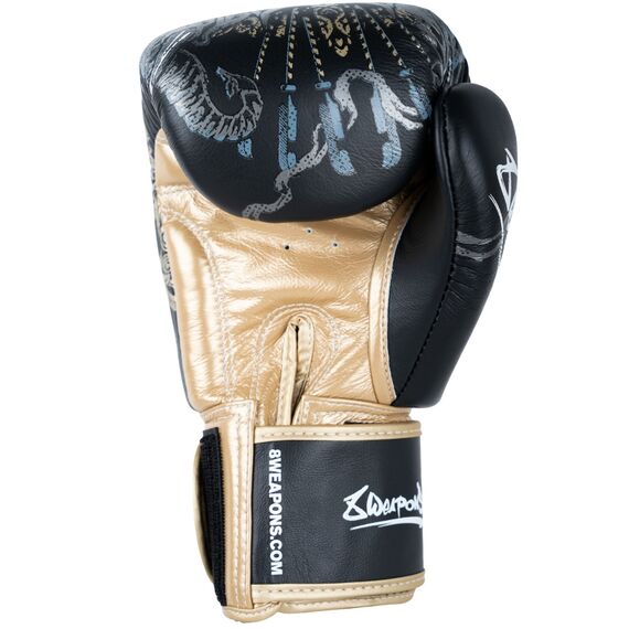 8 WEAPONS Boxing Gloves - Three Elephants 2.0 black-gold 14 Oz, Colour: Schwarz, OZ: 14oz, 9 image
