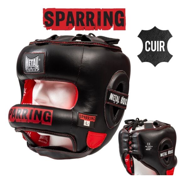 Sparring-Boxhelm, Bekleidungsgrösse: M, Farbe: Schwarz, Grösse : M, 3 image