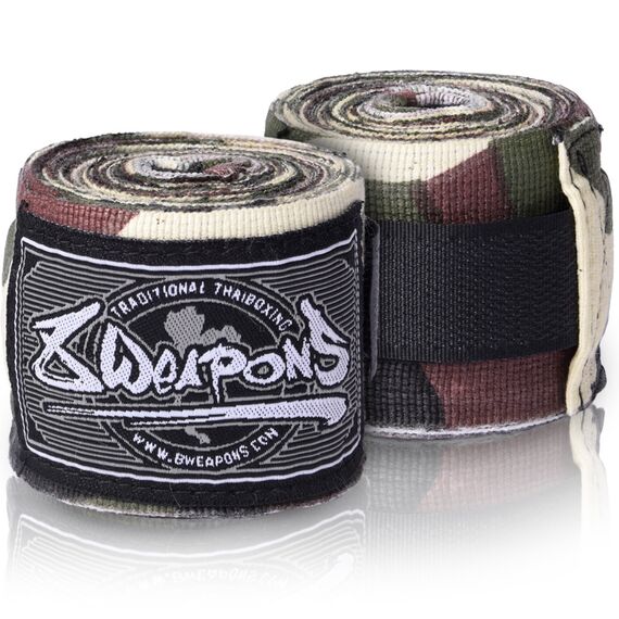 8 Weapons Handwraps semi-elastic, Colour: Camouflage, Length: 5.0m
