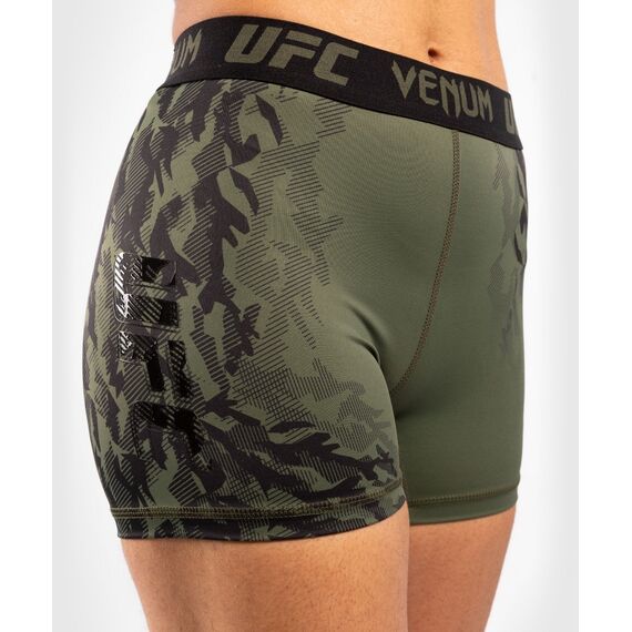 UFC Authentic Fight Week Women's Performance Vale Tudo Shorts, Colour: Khaki, Size: L, 4 image
