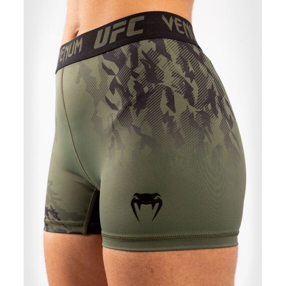 UFC Authentic Fight Week Women's Performance Vale Tudo Shorts, Colour: Khaki, Size: L, 6 image