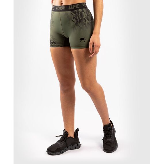 UFC Authentic Fight Week Women's Performance Vale Tudo Shorts, Colour: Khaki, Size: L, 8 image