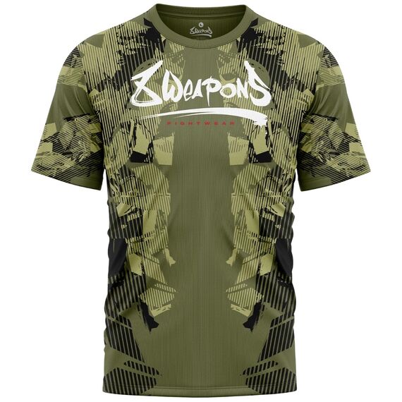 8W-8180007-3-8 WEAPONS Functional T-Shirt, Hit 2.0, olive-black, L