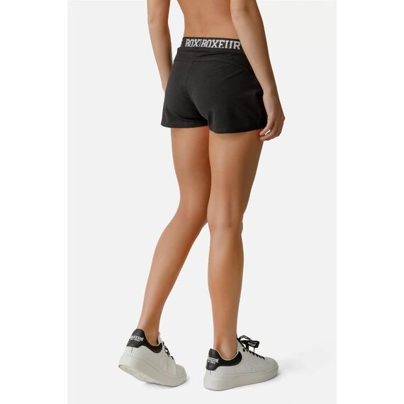 Curved Hem Essential Shorts, Size: L, Colour: Schwarz, 2 image