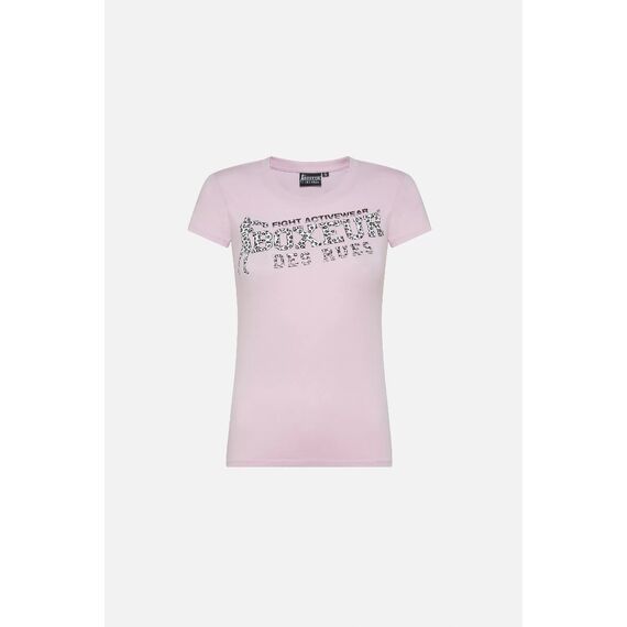 Front Logo Round Neck T-Shirt, Size: L, Colour: Rosa, 2 image