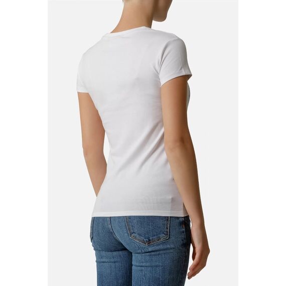 Front Logo Round Neck T-Shirt, Bekleidungsgrösse: XL, Farbe: Weiss, 3 image