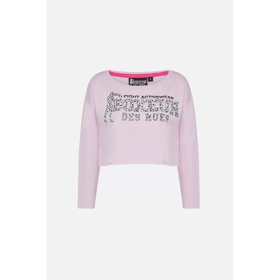Loose Fit Cropped Sweatshirt, Bekleidungsgrösse: M, Farbe: Rosa, 2 image