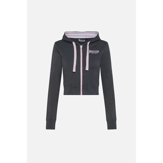 Logo Zipped Hoodie, Taille: M, Couleur: Gris anthracite, 2 image