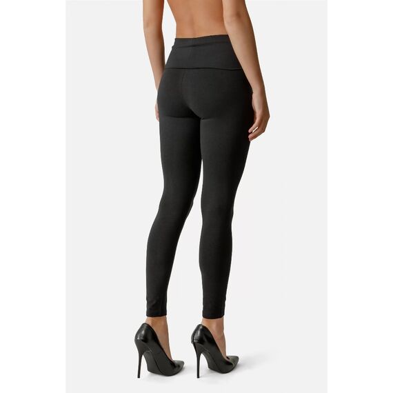 Folded High-Waisted Leggings, Taille: XL, Couleur: Noir, 3 image