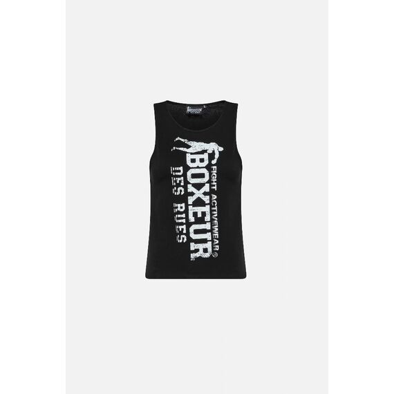 Basic Tank Top With Front Logo, Taille: S, Couleur: Noir, 2 image