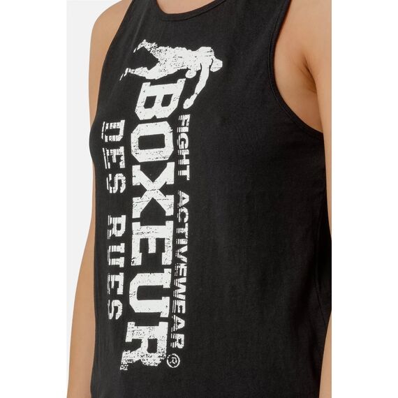 Basic Tank Top With Front Logo, Taille: S, Couleur: Noir, 4 image