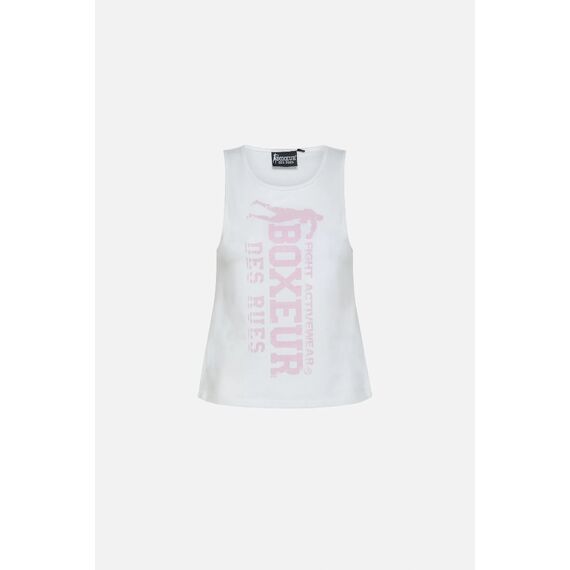 Basic Tank Top With Front Logo, Taille: L, Couleur: Blanc, 2 image