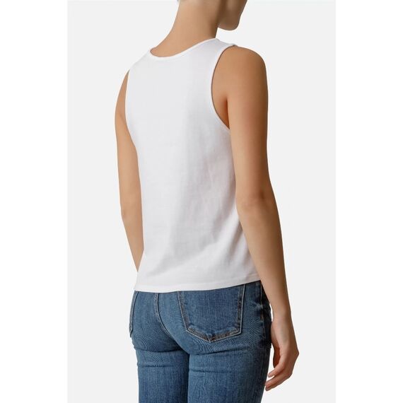Basic Tank Top With Front Logo, Size: S, Colour: Weiss, 3 image