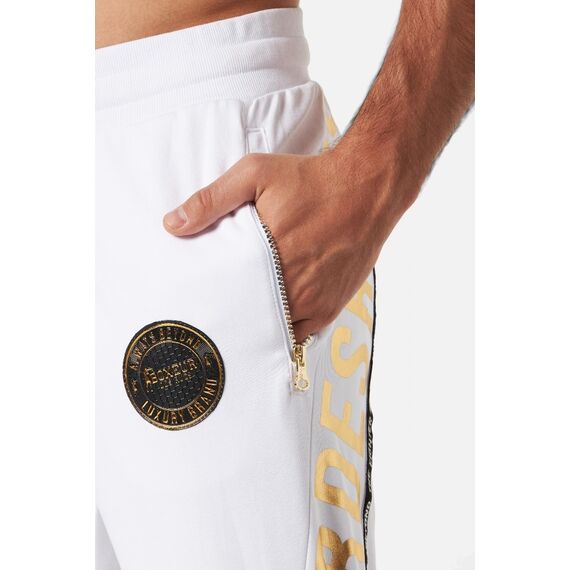 Lettering Printed Short Pant, Size: XL, Colour: Weiss, 4 image