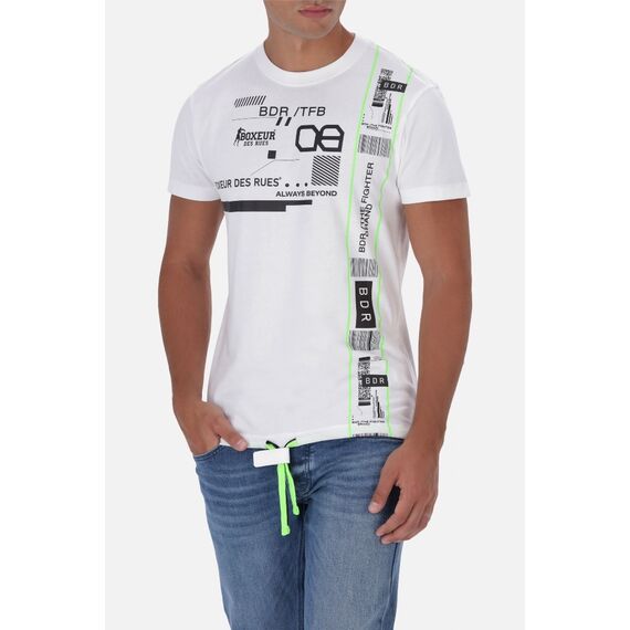 T-Shirt Tapes On Coulisse, Bekleidungsgrösse: 2XL, Farbe: Weiss