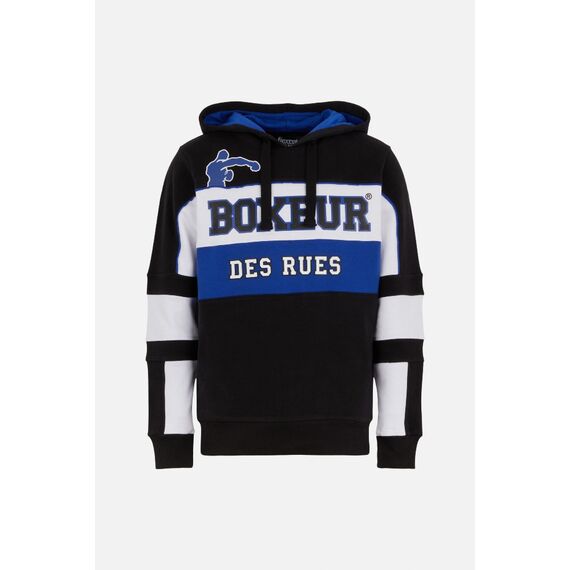 Brushed Color Block Hoodie, Colour: Schwarz, Size: L, 3 image